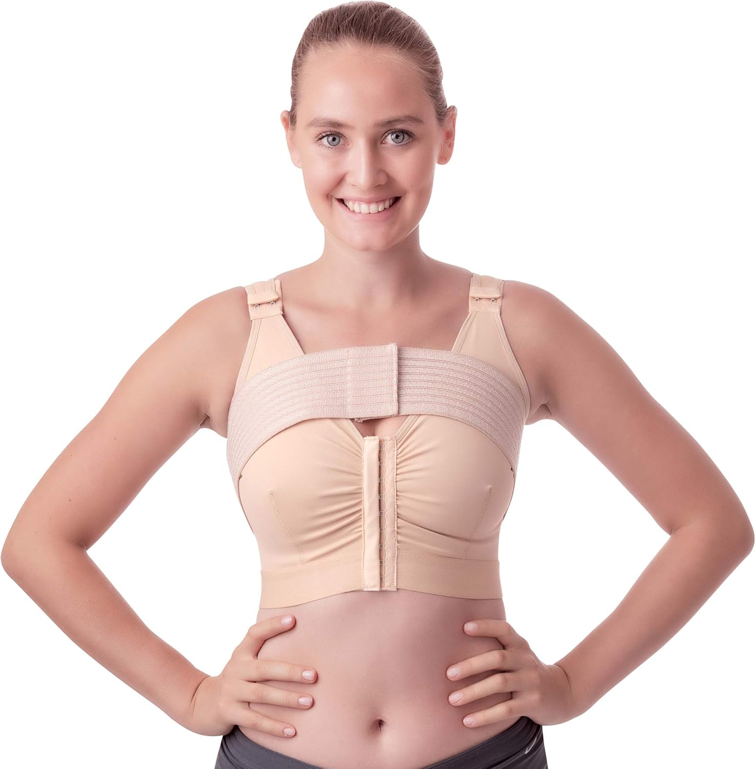 Post Surgical Liposuction Compression Bra with Implant Stabilizer Band