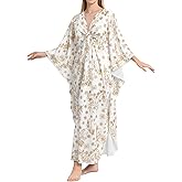 Bsubseach Kaftan Dresses for Women Plus Size Caftan Batwing Sleeves Beach Cover Up Maxi Beach Dress