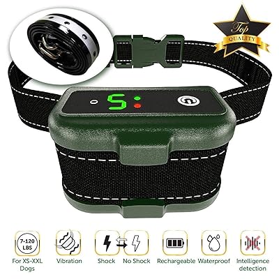 TBI Pro Dog Bark Collar - اكتشاف النباح الذكي الاحترافي K9 الفعال - قابل لإعادة الشحن مع أوضاع ثلاثية مضادة للعيوب: صفارة ، اهتزاز لسلالات الكلاب الصغيرة والمتوسطة والكبيرة - IPx7 مقاوم للماء