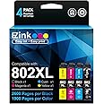 E-Z Ink (Remanufactured Ink Cartridge Replacement for Epson 802XL 802 T802XL T802 to use with Workforce Pro WF-4740 WF-4730 WF-4720 WF-4734 EC-4020 EC-4030 (1 Black, 1 Cyan, 1 Magenta, 1 Yellow)