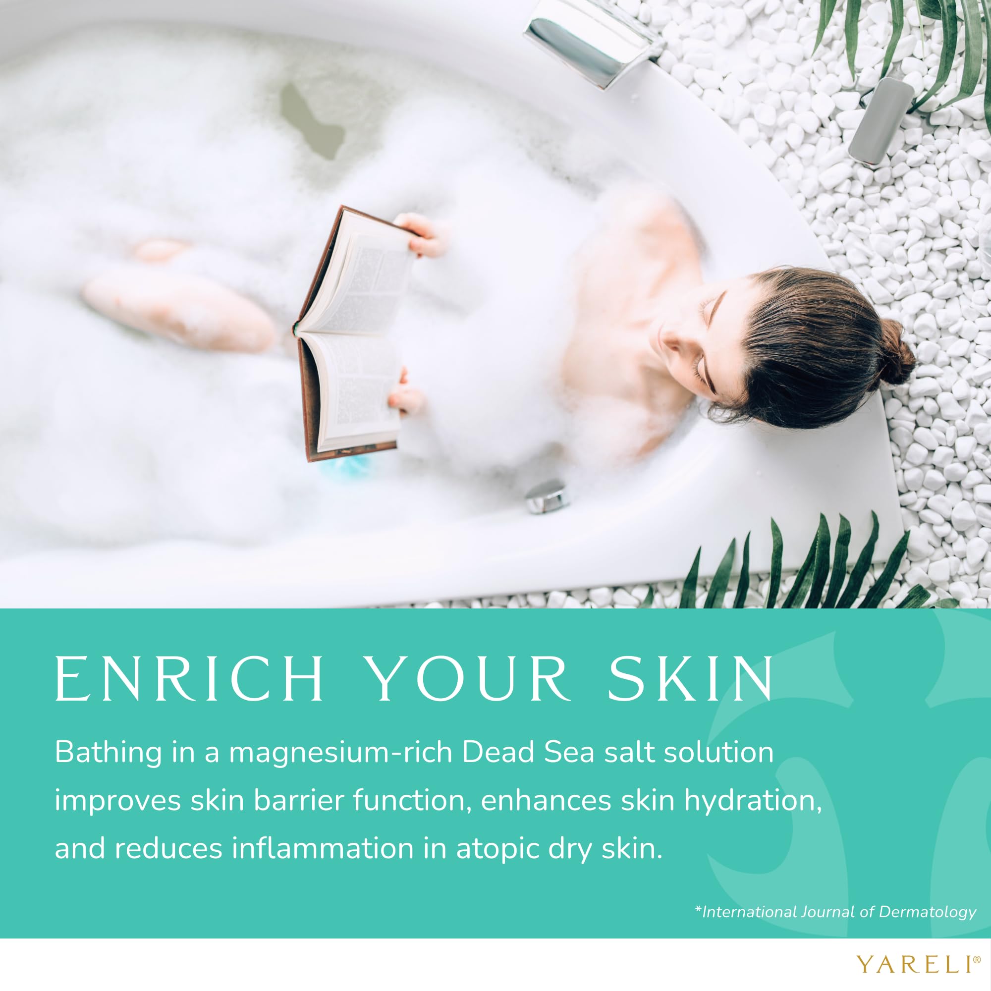 Yareli Magnesium Flakes, 5lb Eucalyptus, Dead Sea Bath and Foot Soak, Alternative to Epsom Salt with Over 250,000mg of Magnesium Chloride Per Bag