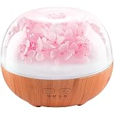 Aromatherapy Essential Oil Diffuser, 300ml Air Diffuser Humidifier with 7 LED Colors, Timer &amp; Auto-Off for Home Bedroom Office (Pink)