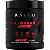 Kaged Sport Pre Workout Powder for Men &amp; Women, Fruit Punch, Sport Certified, 188mg Caffeine, Nitric Oxide Supplement, Beta Alanine for Energy, Weightlifting, Cardio Endurance &amp; Strength, 20 Servings