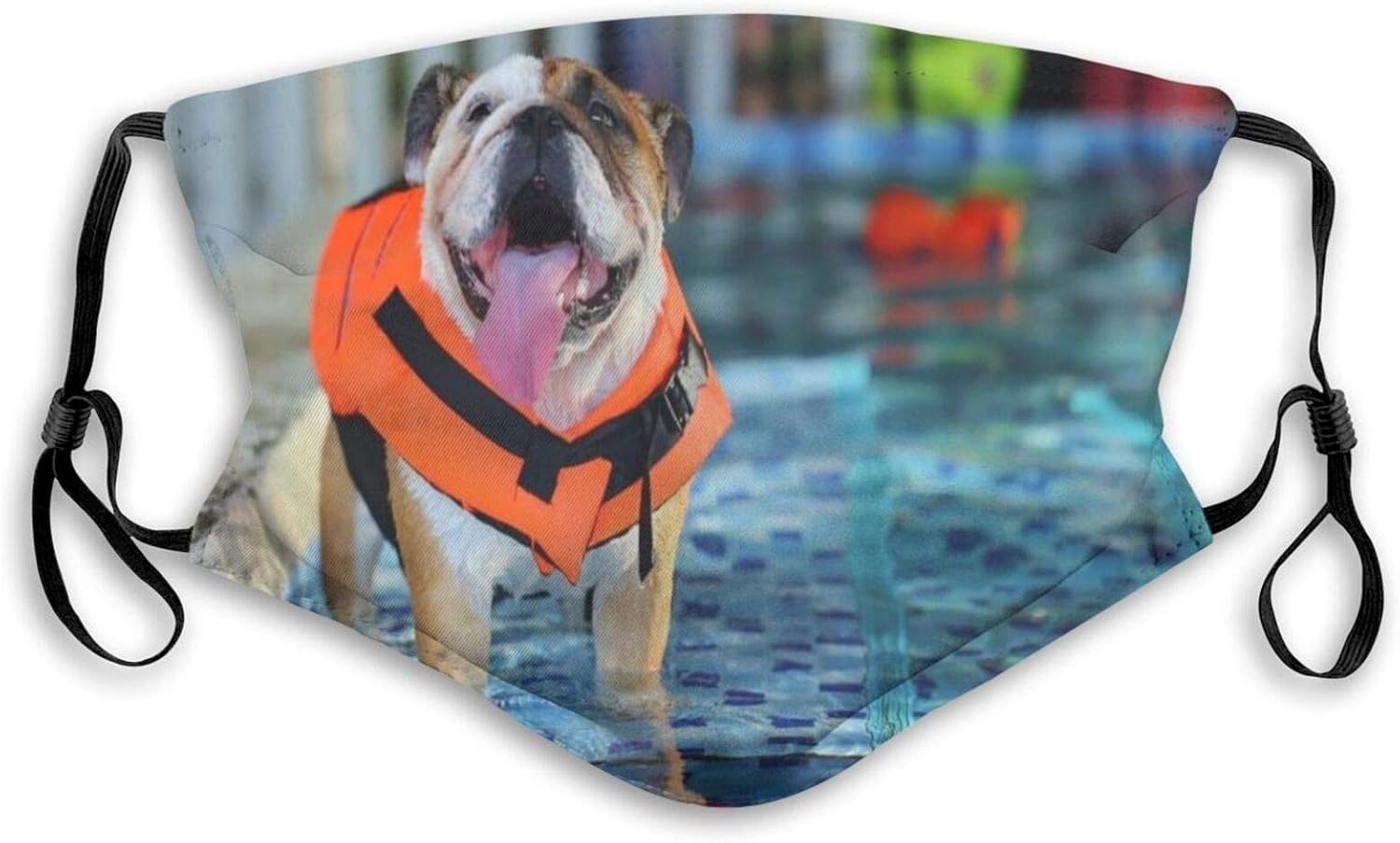 English Bulldog Dog Wear Life Jacket The Mask 5Layer
