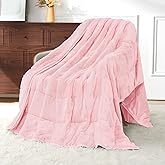 Uttermara Weighted Blankets for Adults Queen Size, 15lbs 60x80 inches Blanket with Soft Warm Plush Sherpa Fleece, Washable Thick Heavy Throw for Sleep, Anxiety and Calming, Pink