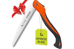 CRAFT911 GROWIT Folding Camping saw 11 Inch - Heavy Duty Pruning Saw with Triple-Cut SK5 Blade, 7 TPI Razor Teeth for Tree Trimming, Wood Cutting, Camping, Bushcraft, and Gardening