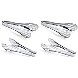 4 Pack Buffet Tongs, Stainless Steel Food Tong Serving Tong (9inch)