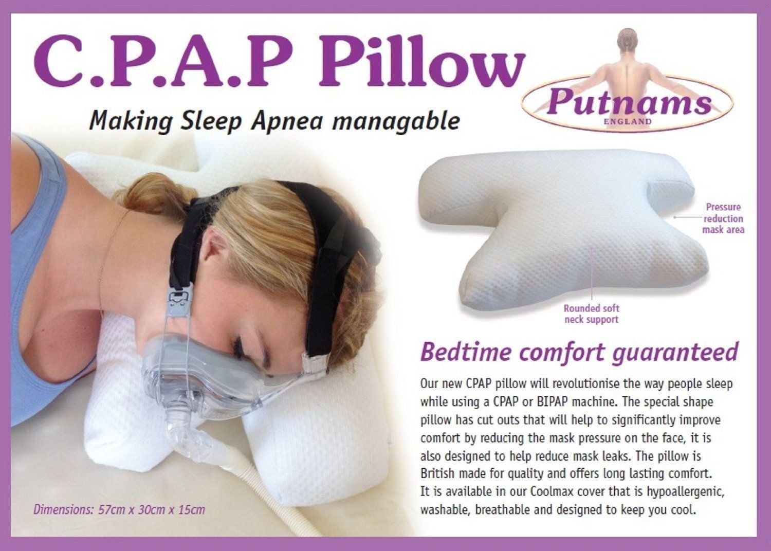 Cpap Continious Positive Air Pressure Pillow Large Amazon Co Uk