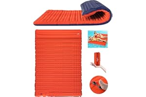 GGOV Camping Sleeping Pad, Extra Thickness 4 Inch Inflatable Sleeping Mat Lightweight Waterproof Camping with Built-in Pump Air Mattress for Backpacking, Hiking, Tent, Traveling