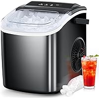 COWSAR Ice Maker Countertop, Portable Ice Machine with Self-Cleaning, 26.5lbs/24Hrs, 9 Bullet Ice Cubes in 6 Mins, Ice Basket