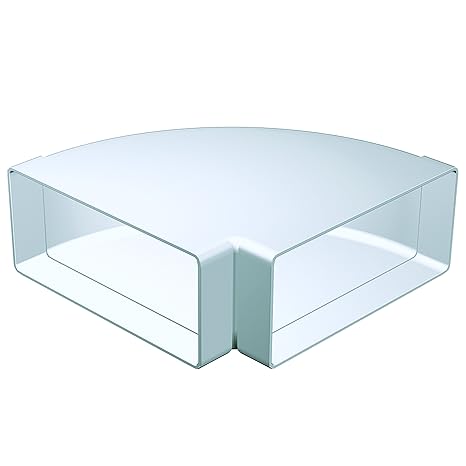 Flachkanalbogen 90° waagerecht Bogen Flachkanal Lüftungskanal DN 150 220 x 90 mm