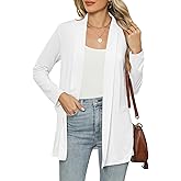 Micoson Long Sleeve Lightweight Thin 2025 Summer Cardigan for Women Casual Loose Fit Kimono Cover Up with Pockets