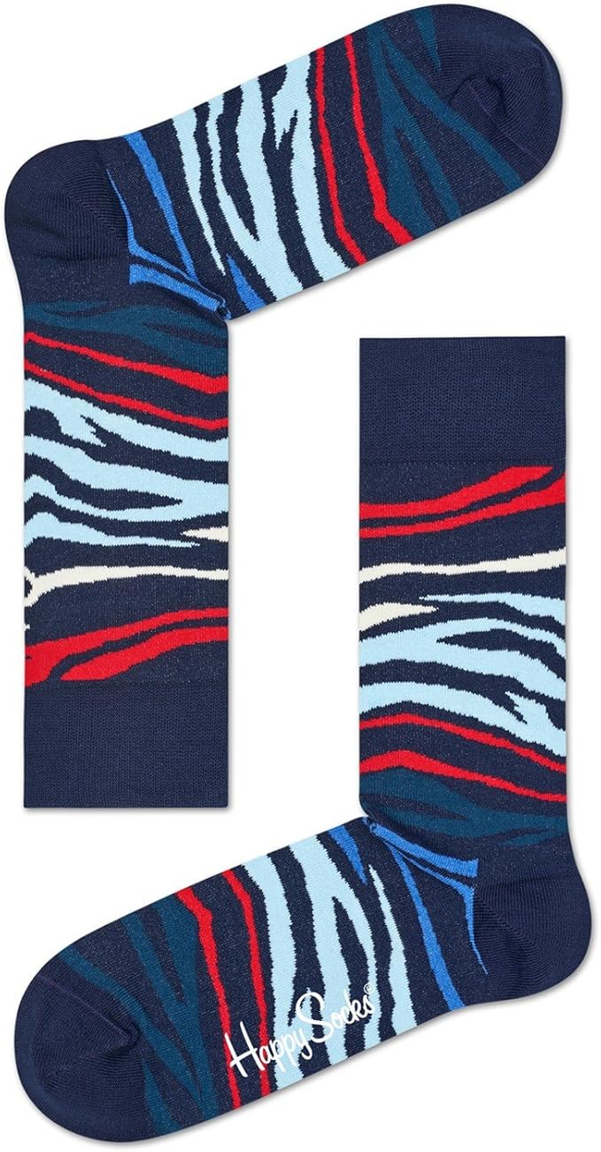 Happy Socks Women's Block Zebra Print Socks UK Size 47 Amazon.co.uk