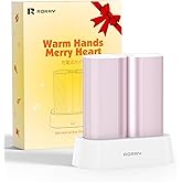 RORRY Hand Warmers Rechargeable 2 Pack, 10000mAh 360° Heating Magnetic Electric Hand Warmer, 24Hrs Warmth Portable Reusable Pocket Heater for Camping Hunting Gifts for Men Women