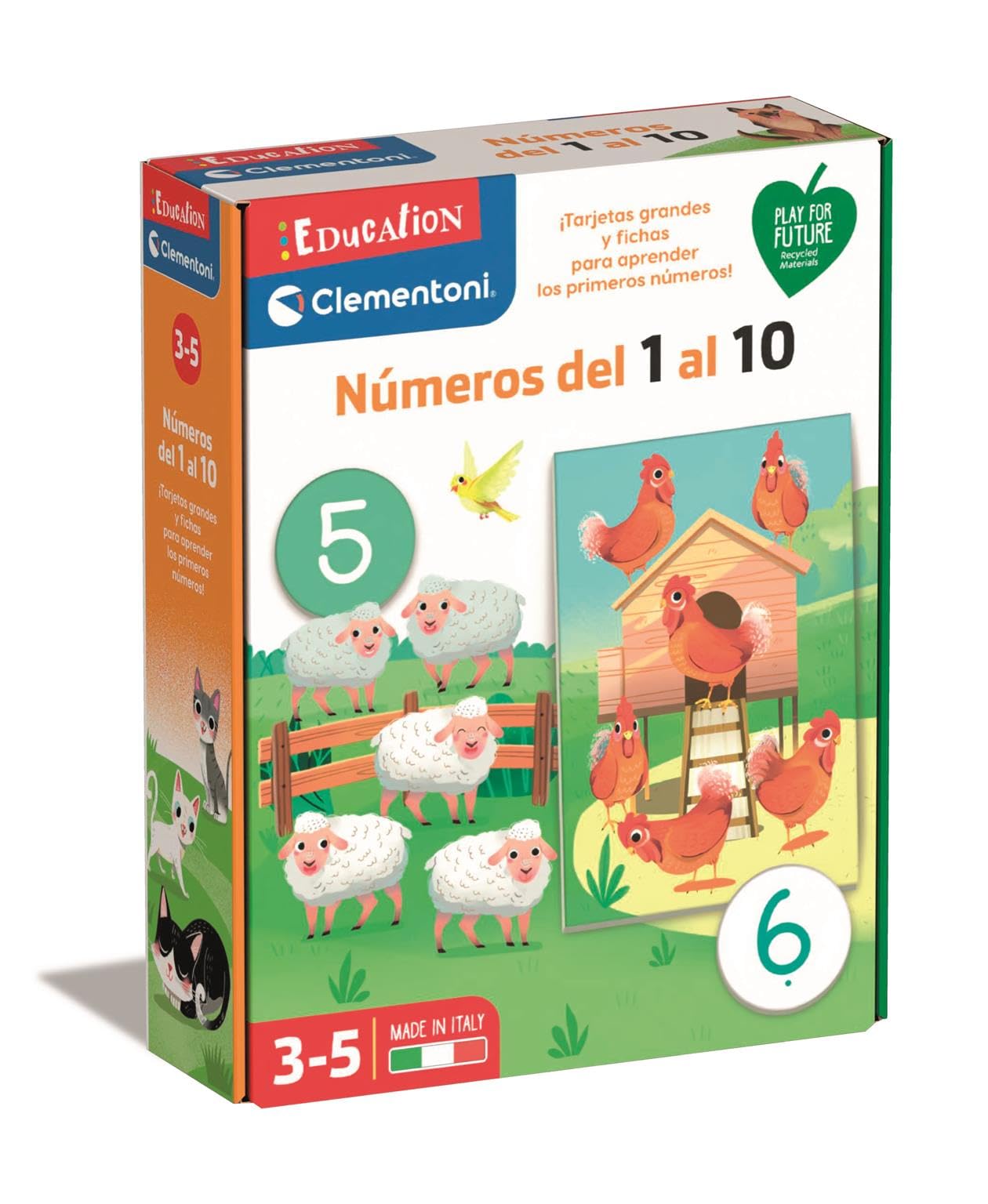 Clementoni - Numbers 1 to 10 Educational Toy, Multicolor, Medium (55447)