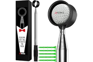 ONHAWKS Golf Ball Retriever for Water,Telescopic 12Ft/9Ft Stainless Steel Shaft Two-Sided Easy Pick Up Balls,Unbreakable Head Retriever Tool Golf Accessories Golf Gift for Men
