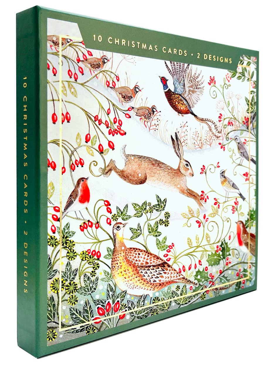 Box of 10 Christmas Cards in Winter Wildlife Designs Assorted Xmas Card Boxes 087072 087072