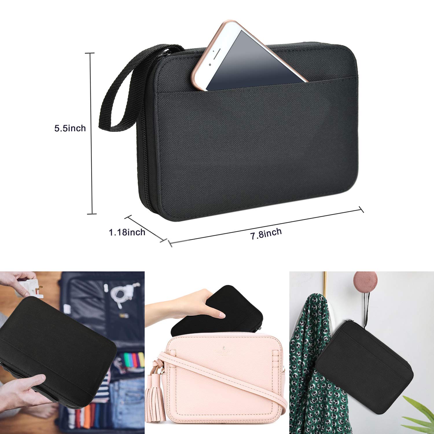 Marcoon Sewing KIT, DIY Sewing Supplies with Sewing Accessories, Portable Mini Sewing Kit for Beginner, Traveller and Emergency Clothing Fixes, with Premium Black Carrying Case (B)