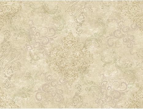 Amazon York Wallcoverings Tb4246 Charlotteパッチワーク壁紙 ベージュ グレー 薄いライラック グレー グリーン ゴールデンタン 壁紙