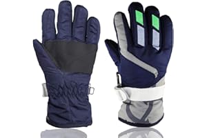 YR.Lover Children Ski Gloves Winter Warm Outdoor Riding Thickening Gloves(2-4Y)