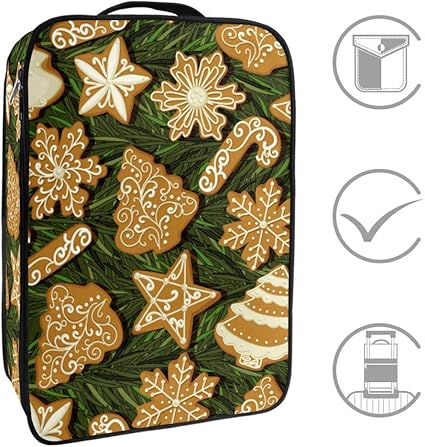 TIZORAX Lebkuchenkekse tragbare Reise-Schuhbeutel wasserdichte