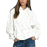 Ythomm Womens Camo Hoodies Maple Leaf Print Oversized Hooded Sweatshirts Drop Shoulder Camouflage Fleece Hoodie With Pocket