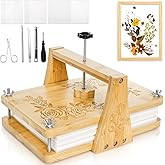 Pumtus Large Flower Press Kit, 6 Layers 11" x 7" Leaf Plant Preservation Kits, Even Pressure DIY Bamboo Floral Pressing Kit, Easy Pressed Arts and Craft Tool for Wedding Flower Preserve, DIY Lovers