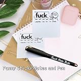 Bafiwu Fresh Outta Fucks Pad and Pen Funny Sticky Notes Office Set Black view 4