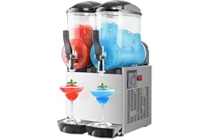 TUATNUT Commercial Slushie Machine, 30L 8Gal Frozen Drink Maker Machine, 1050W Stainless Steel Margarita Smoothie Slushy Machine for Home Party Restaurant Bar Beer Barn