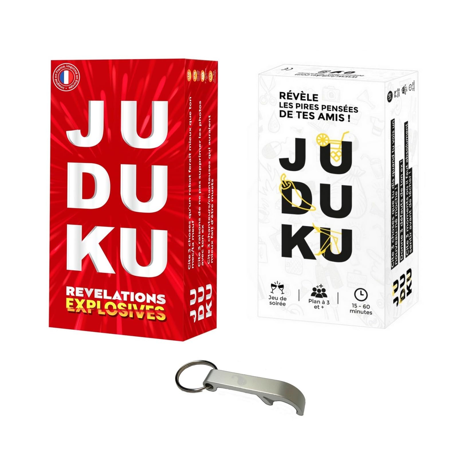 Set of 2 Games in French Juduku Explosive Revelations + Monique 1 Bottle Opener Blumie (Explosive Revelations + Monique)