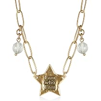 Amazon.com: Katia Designs 'I Am Who I Am' Star Necklace ...