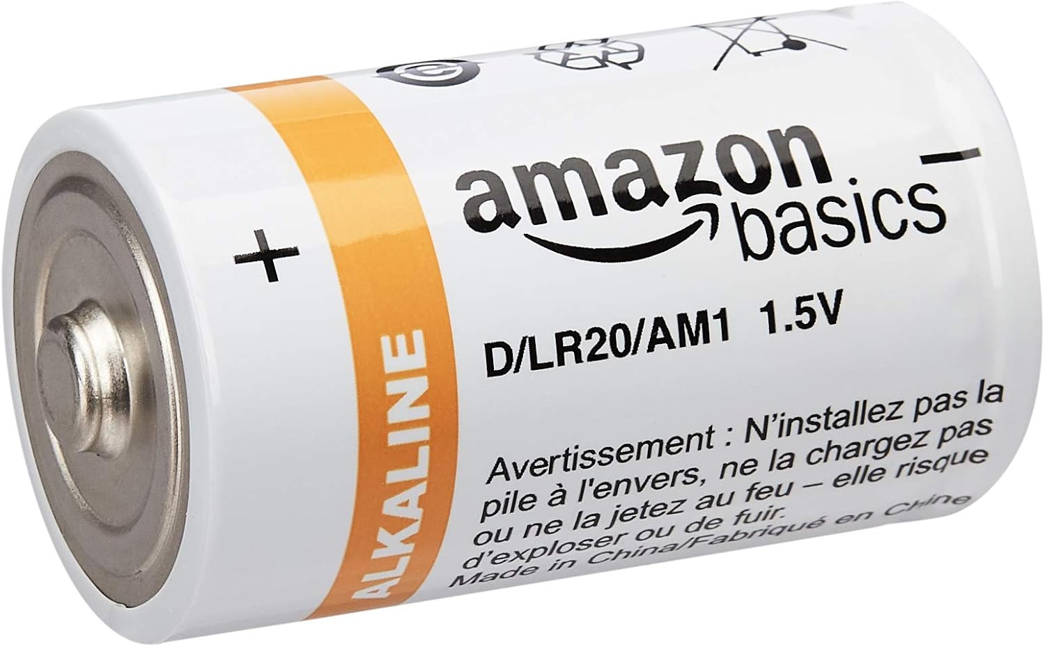 Basics D Cell Everyday Alkaline Batteries -Pack of 4: Electronics