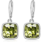 QMTIHU Dangle Leverback Earring for Women S925 Sterling Silver Square Earrings Jewelry Gift for Mother’s Day Her