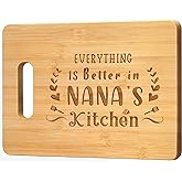 Pandasch Nana Gifts, Best Nana Birthday Gifts from Grandkids, 11x8.5x0.39 inch Engraved Bamboo Cutting Board for Birthday Christmas Thanksgiving Mothers Day