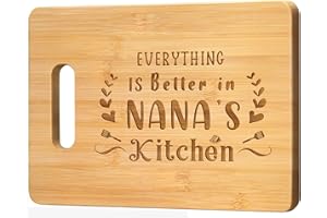 Pandasch Mothers Day GIft for Nana, Best Nana Birthday Gifts from Grandkids - Unique Engraved Bamboo Cutting Board, Funny Mothers Day, Birthday or Christmas Gifts for Nana