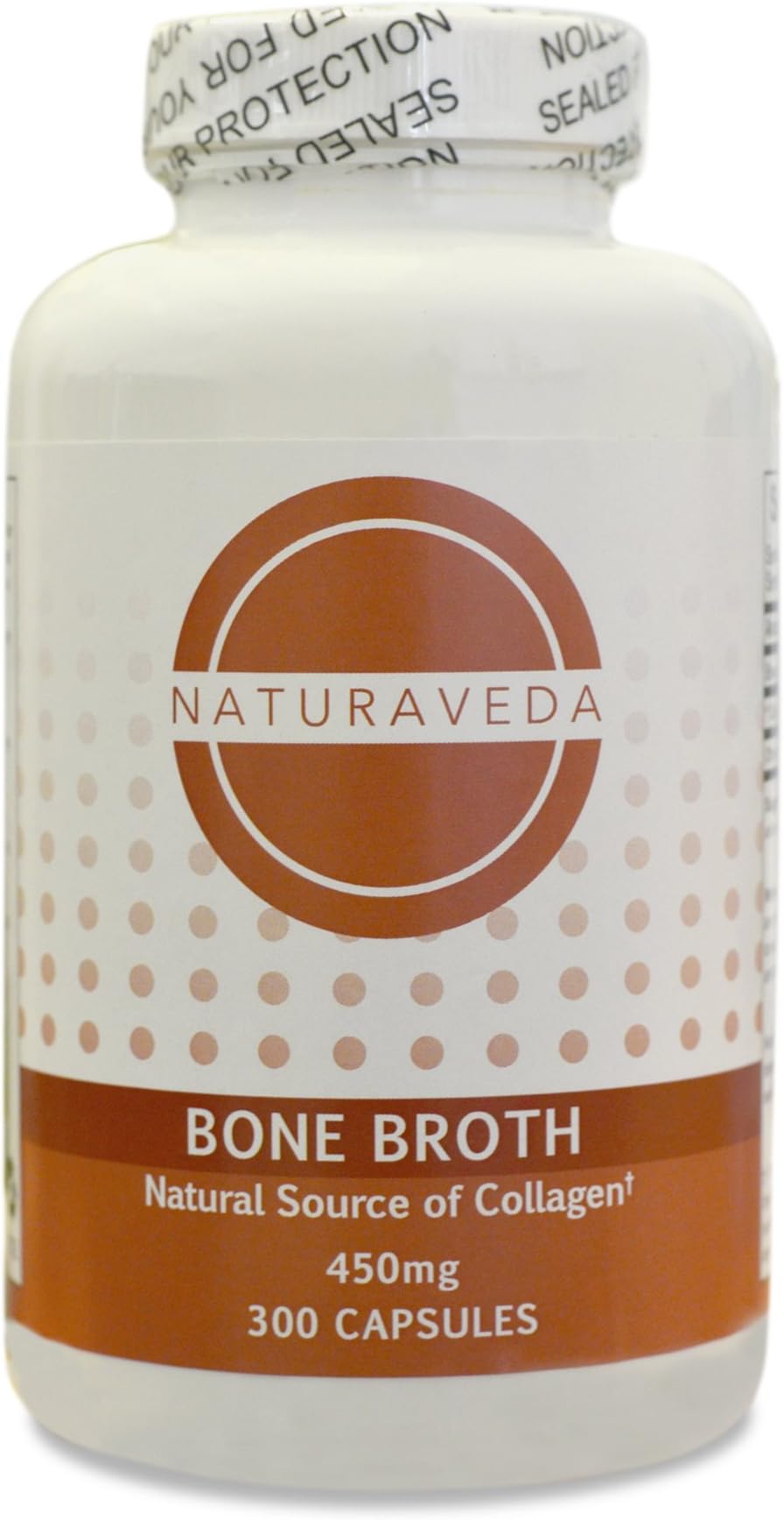Bone Broth Protein Capsules – 300 Count (450mg Each), Collagen Rich, Non-GMO, Paleo Friendly, Supports Glowing Skin and Healthy Joints, Free Range Chickens, Free of Dairy, Gluten and Soy