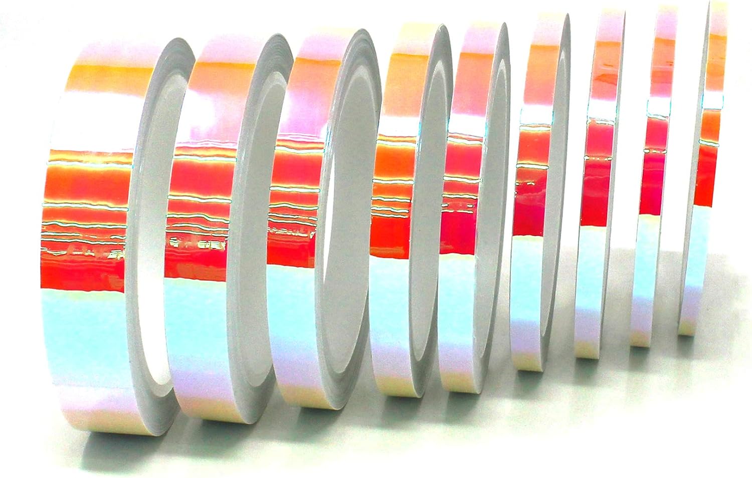 10 Metre Flip Flop Chrome Decorative Strips Craft Effect Foil Hologram Chameleon Car Motorcycle Model Making Adhesive Strips (FF1 Yellow/Red, 20 mm Width) - Image 3