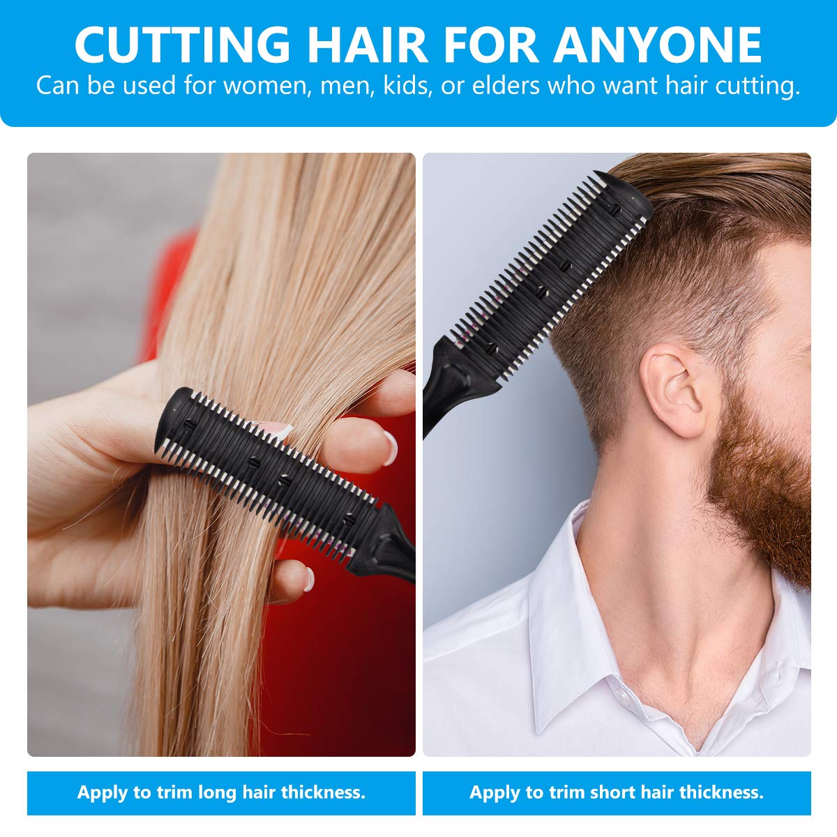 ORDORA Hair Cutting Scissors Kit for Women & Men, Professional Hair Scissors Set for Cutting Hair with Hair Scissors, Thinning Scissors, Razor Comb, Hair Comb, Clips, Brush: Home Improvement