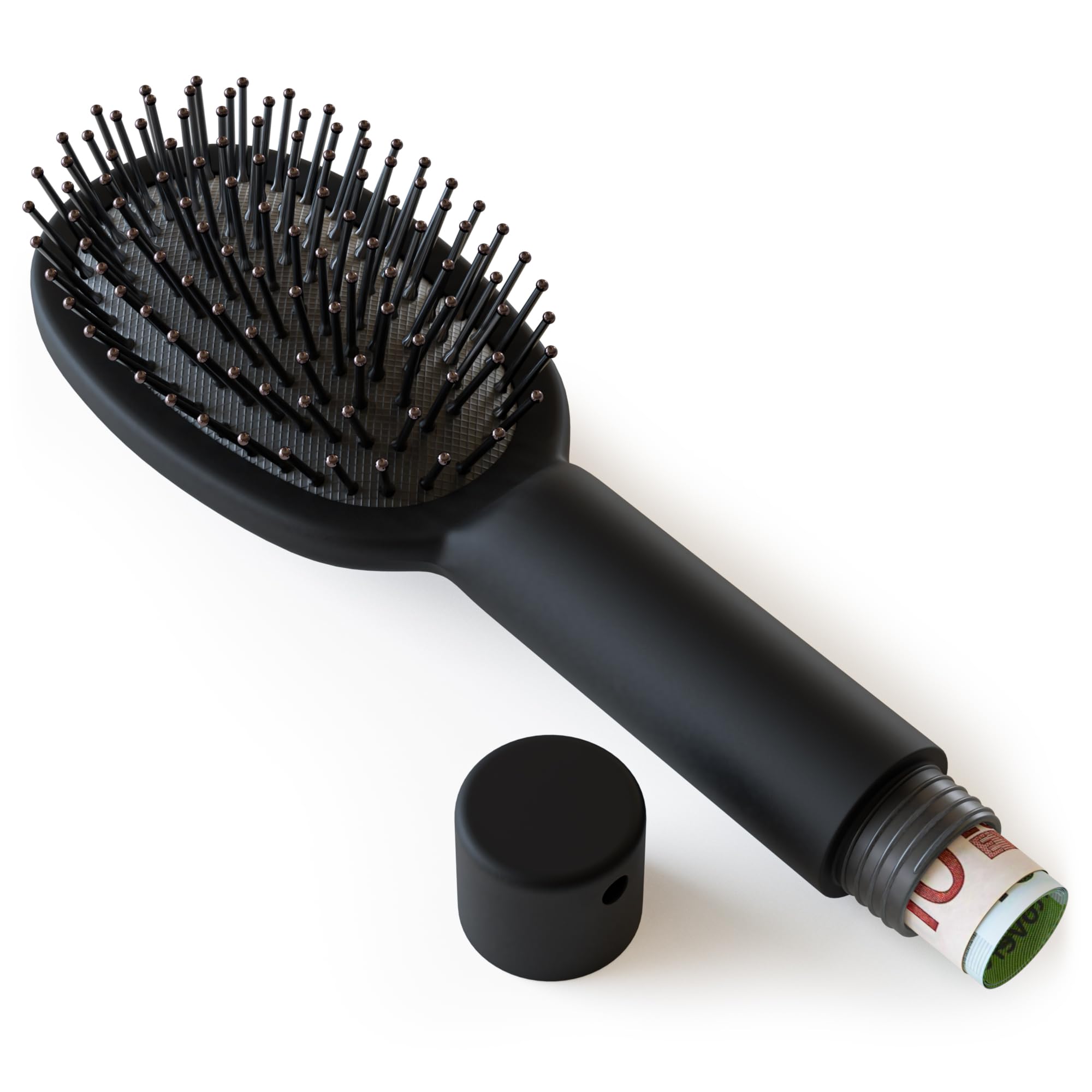 Evergreen Labs Hair Brush with Secret Compartment Money Cover, Key Cover, Travel Hairbrush Discreet Money Box for Valuables Hidden Safe Hidden Safe