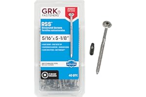 GRK 132231 RSS SS HandyPak 5/16 by 5-1/8-Inch 305SS Structural Screws, 40pk