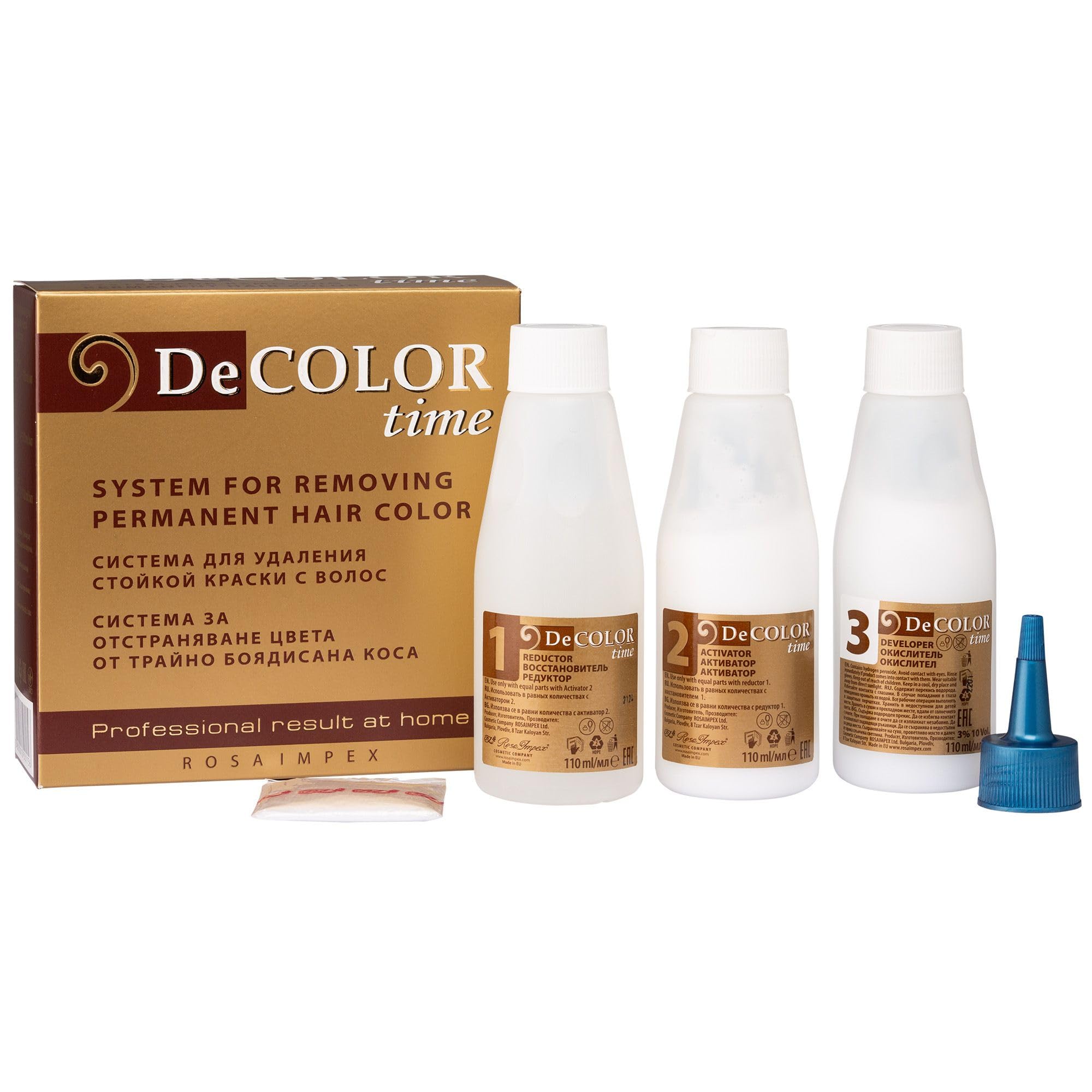 DeColor Time Hair Depigmentation System | Hair Dye Remover | suppress hair dye | Hair dye liquidation | Recover your Natural Colour | Dye Colour Eraser | 330 ML