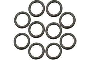 Bytiyar 10 pcs 3/4 inch(19mm) Inside Diameter Round Carabiner Clip Snap Hooks Zinc Alloy Spring O Rings Buckles DIY Accessory Gun Black