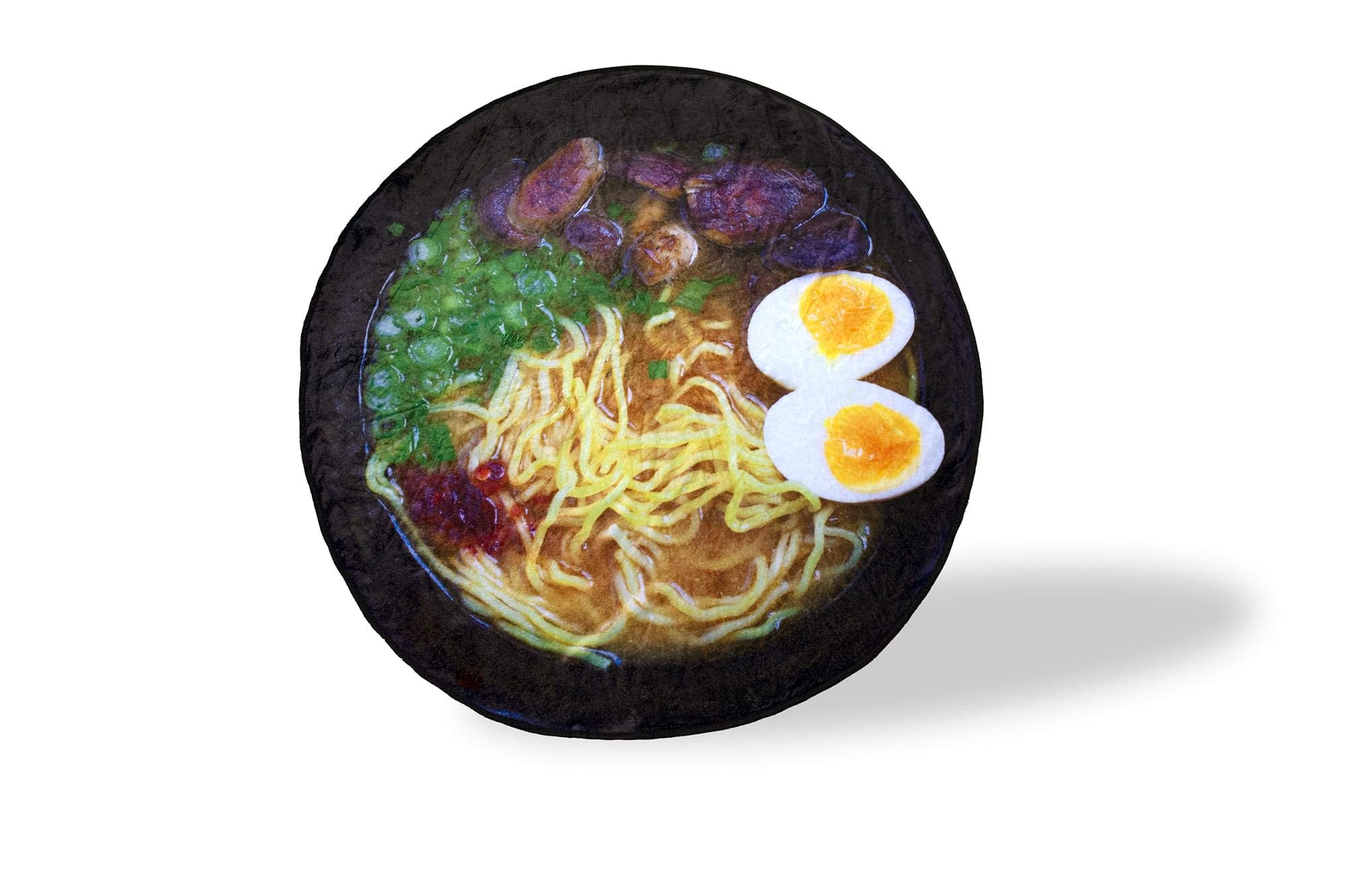 Just Funky Ramen Bowl Fleece Throw Blanket | Large Soft Throw Blanket | 60-Inch Diameter