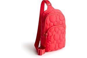 Vera Bradley Women's Disney Featherweight Lorman Sling Backpack, High Risk Red, One Size