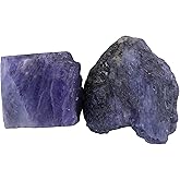 CRYSTALIS (150+cts) (2pcs) Big Raw Tanzanite, Natural Gem Stones, Birthstone, Wholesale Bulk Loose Rough, Jewelry Making Supply, Wire Wrapping, DIY, Cabbing, Witchcraft, Gem Collectibles (18-26mm)