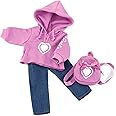 Emily Rose 18 Inch Doll - 3 Piece Pink Heart Hoody 18" Doll Clothes Outfit for Valentine's Day! | Compatible with American Girl Dolls
