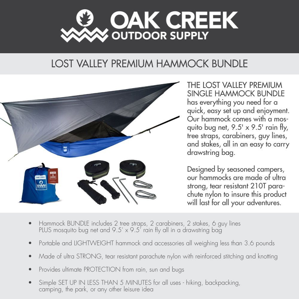 ハンモックキャンプに最適な4ポンドの重さ バンドルにはモスキートネット レインフライ ツリーストラップ 圧縮サックが含まれています ホノルルホテル 軽量ナイロンポータブルシングルハンモック B01kgovei6 ハンモック 特価ブランド Claaseco Co Za