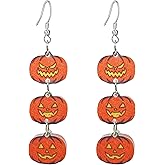 RofYof Halloween Earrings for Women Acrylic Witch Bat Ghost Pumpkin Drop Dangle Earrings Halloween Jewelry Holiday Earrings