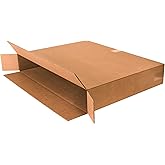 Boxes Fast BF30524FOL Side Loading Corrugated Cardboard Shipping Boxes, 30" x 5" x 24", for Mirrors and Artwork, Kraft (Pack 