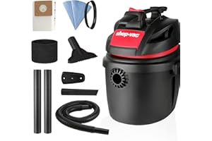 Shop-Vac 2.5 Gallon 2.5 Peak HP Wet/Dry Vacuum, Portable Compact Shop Vacuum with Wall Bracket & Multifunctional Attachments, 5760288